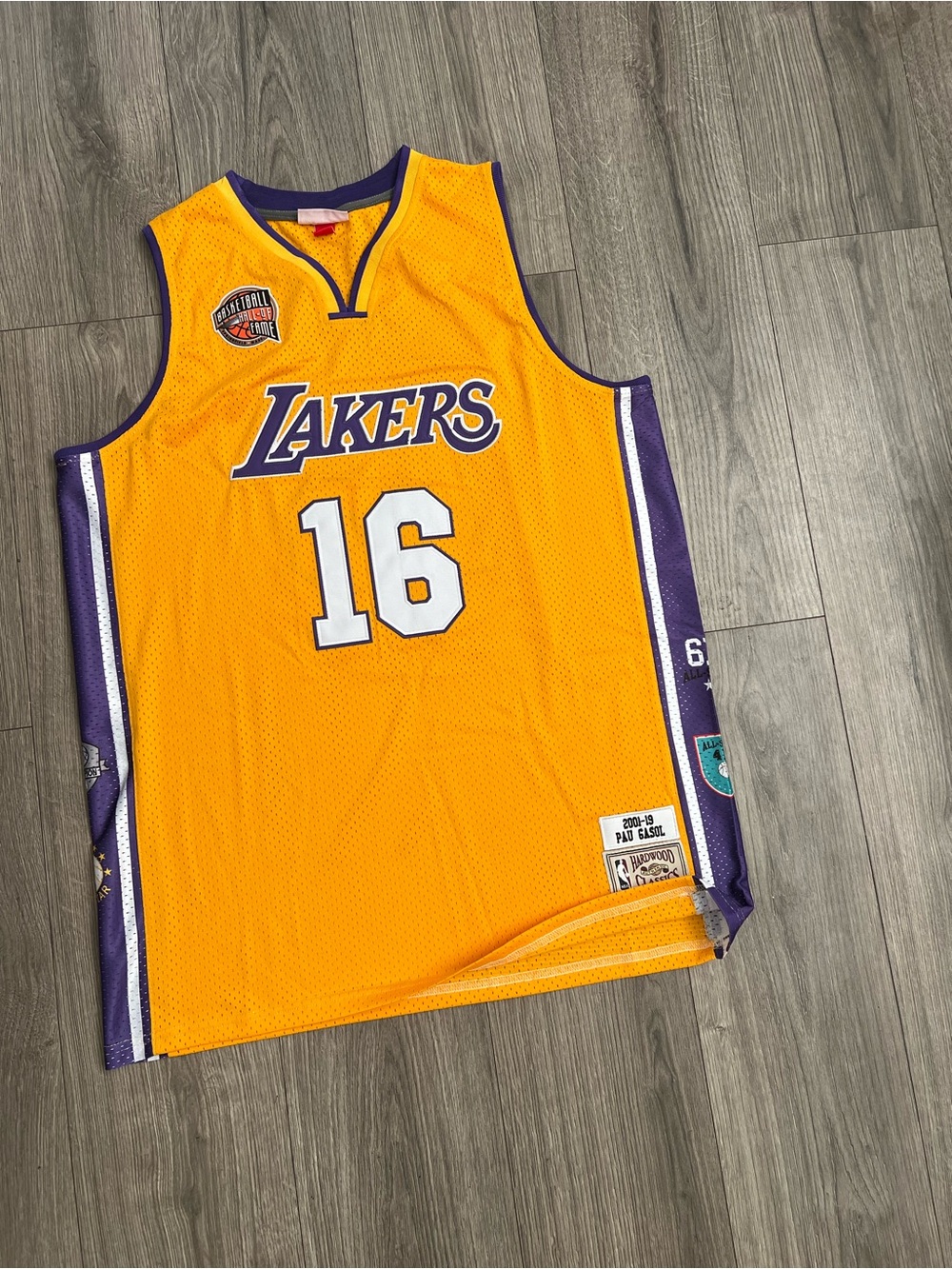 MENS PAU GASOL LOS ANGELES LAKERS JERSEY XL